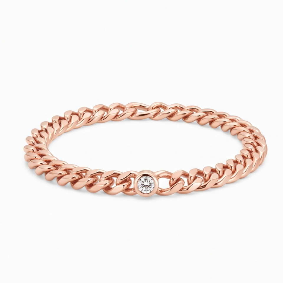 Cubic Cuban Link Anklet