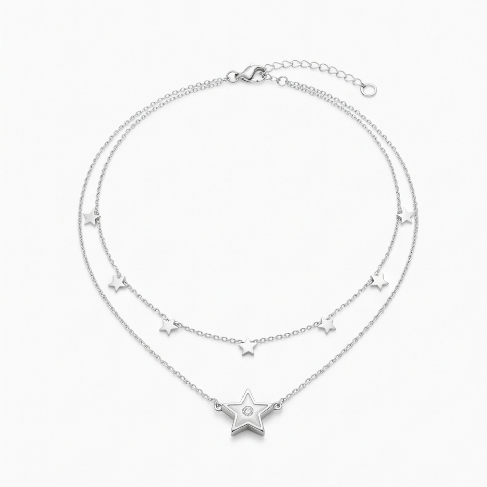 Star Charm Layered Anklet