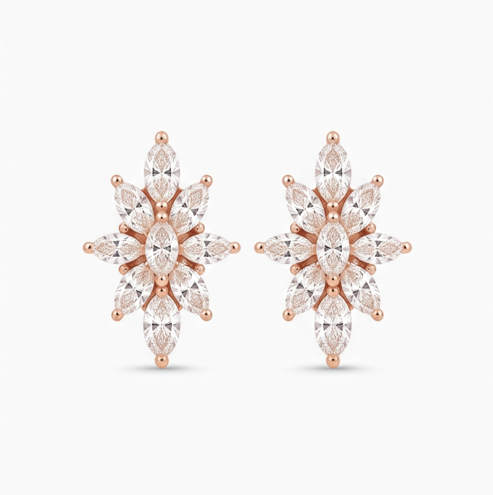 Marquise Cluster Earrings