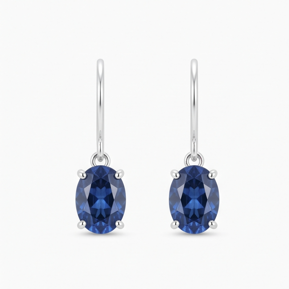 Sapphire Drop Earrings