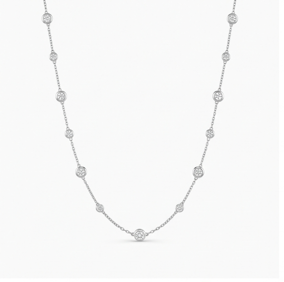 Diamond Station Necklace