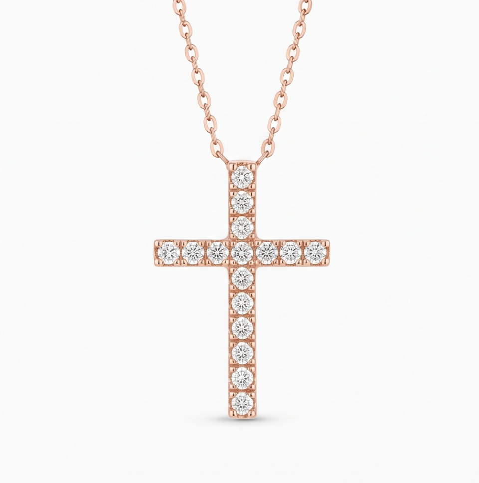Diamond Cross Pendant Necklace