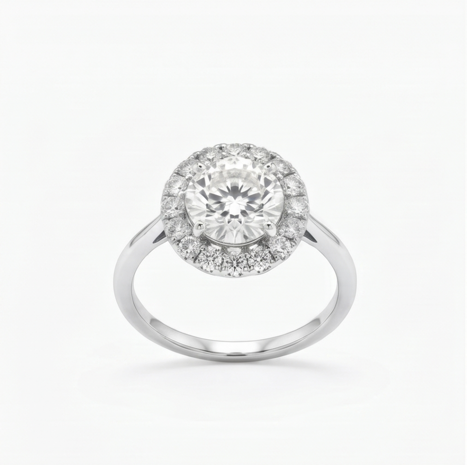 Lab-Grown Diamond Cluster Ring