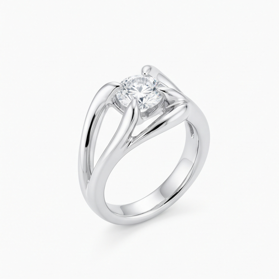 Sculptural Open Band Ring
