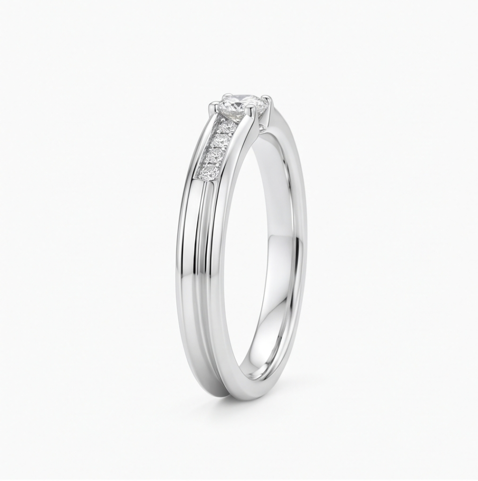 Knife-Edge Wedding Band